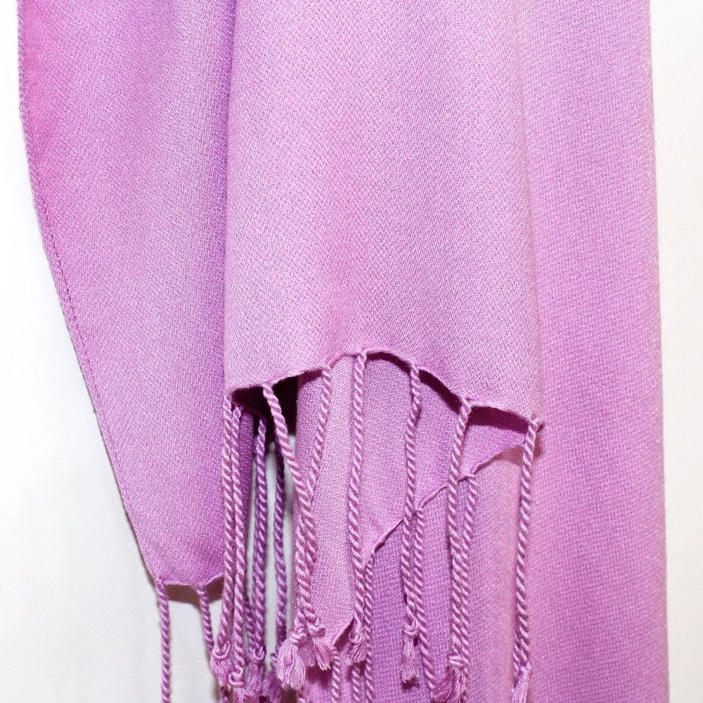 Talbots Tassel Fringe Scarf in Orchid